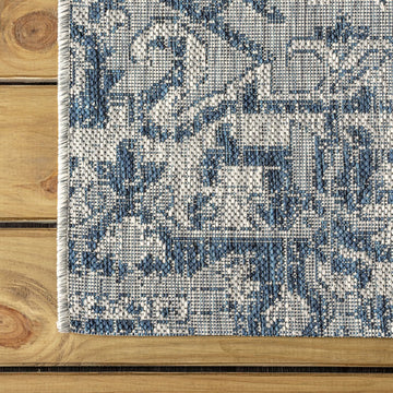 Estrella Bohemian Medallion Textured Weave Indoor/outdoor Runner Rug